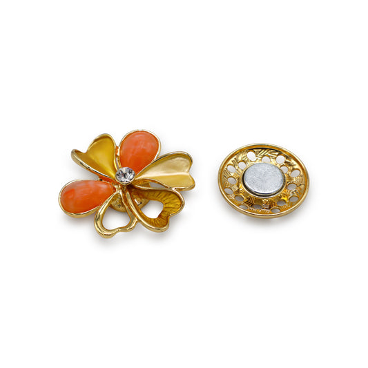 Magneet broche nr 392 fantasy goudkleurig