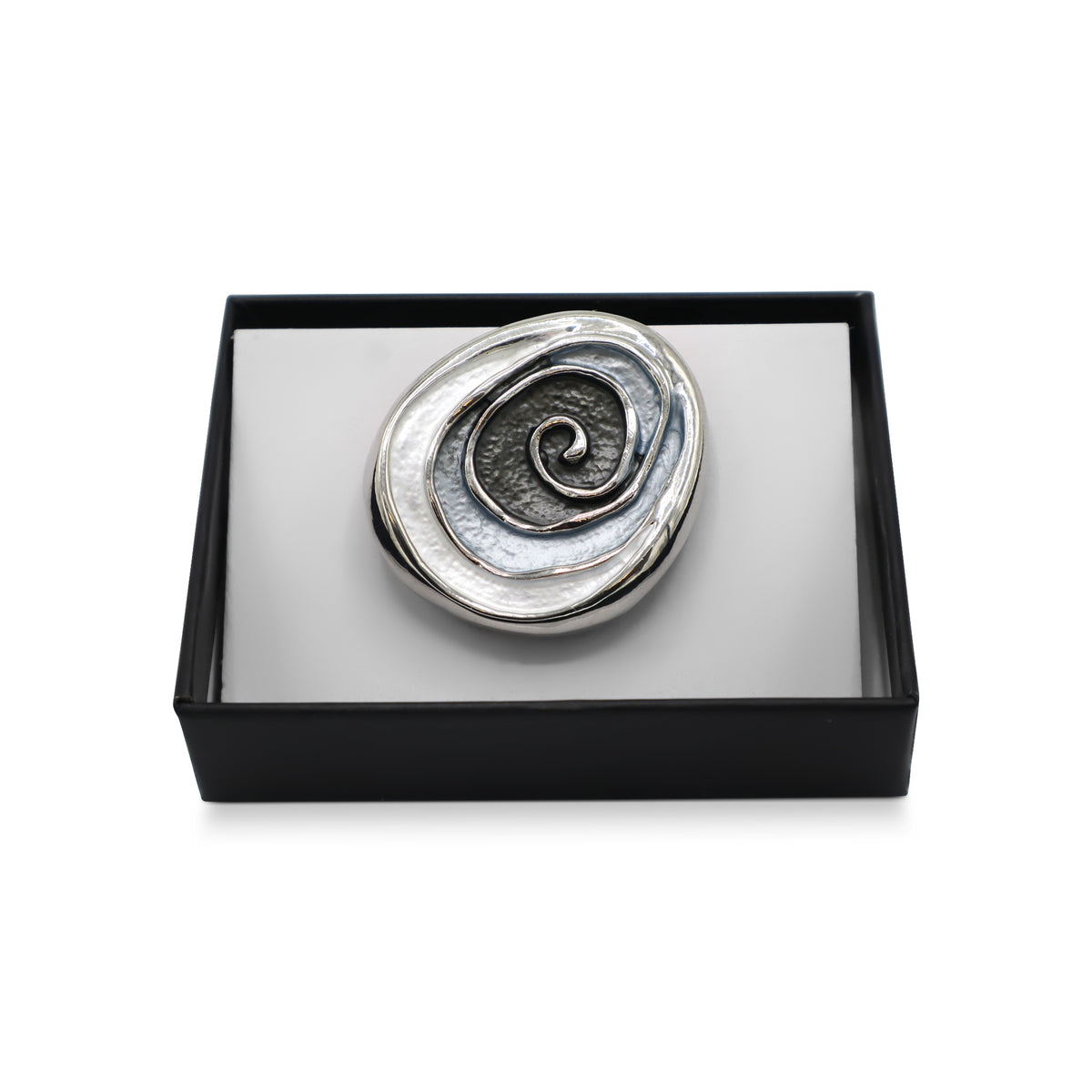 Magneet broche nr 406 fantasy zilverkleurig