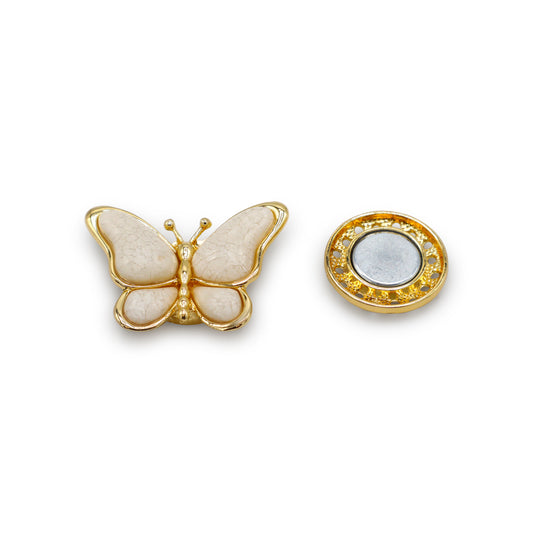 Magneet broche nr 408 fantasy goudkleurig