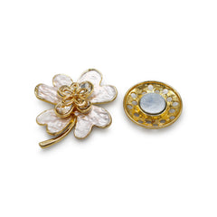 Magneet broche nr 417 fantasy goudkleurig