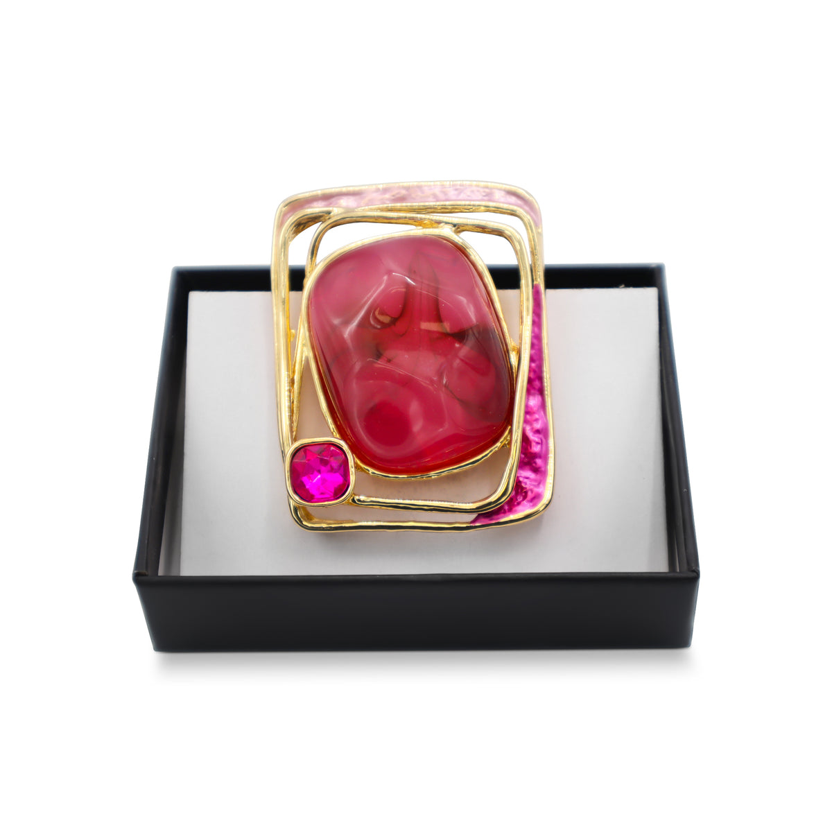 Magneet broche nr 419 fantasy goudkleurig