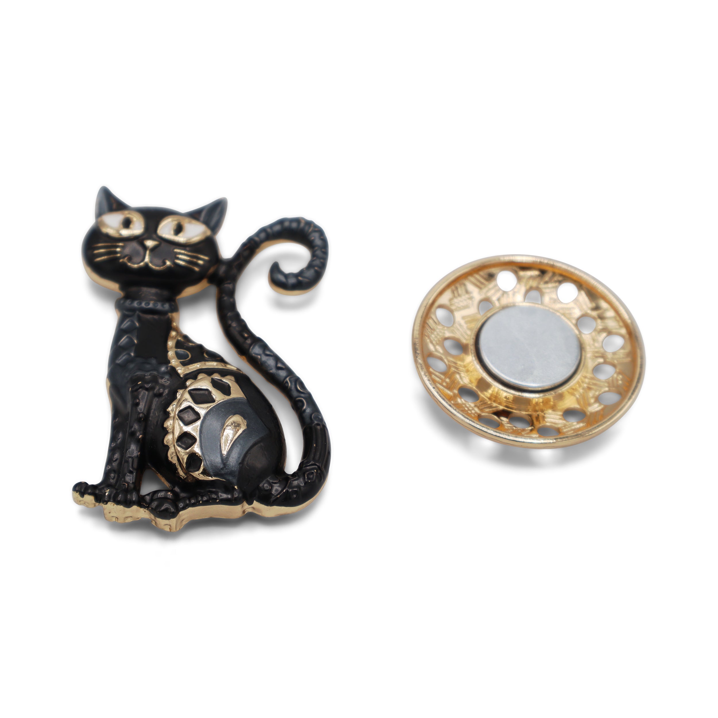 Magneet broche nr 41 fantasy goudkleurig