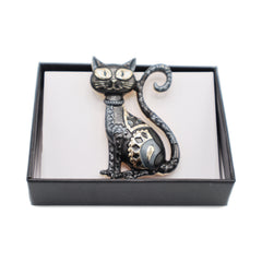 Magneet broche nr 41 fantasy goudkleurig