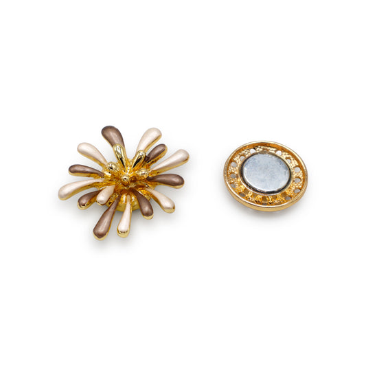 Magneet broche nr 423 fantasy goudkleurig