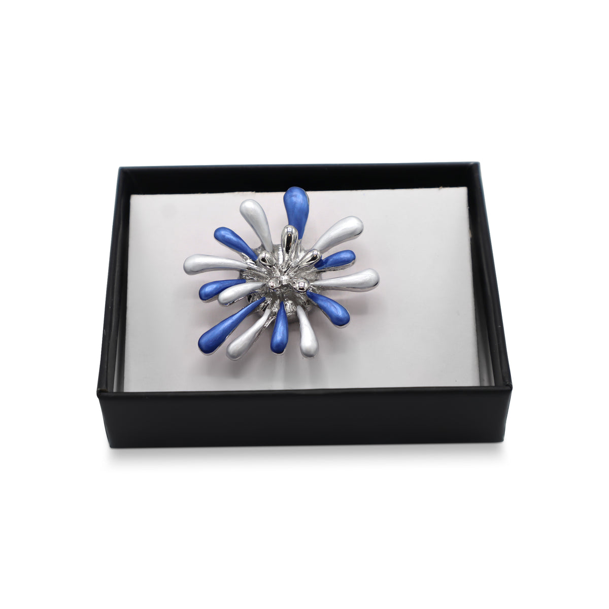 Magneet broche nr 424 fantasy zilverkleurig