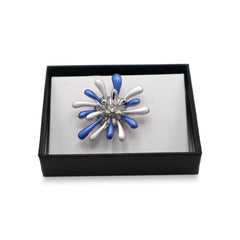 Magneet broche nr 424 fantasy zilverkleurig