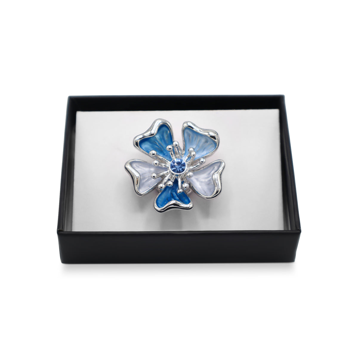 Magneet broche nr 430 fantasy zilverkleurig