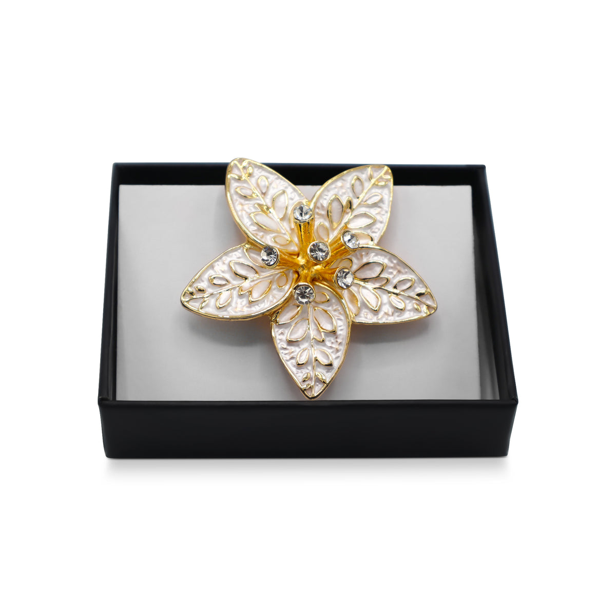 Magneet broche nr 433 fantasy goudkleurig