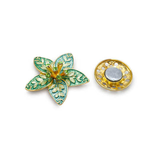 Magneet broche nr 435 fantasy goudkleurig