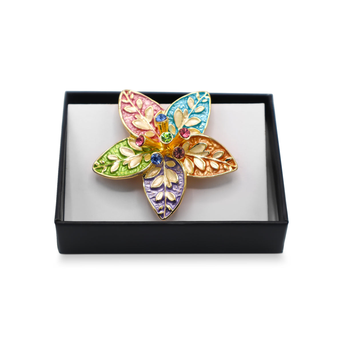 Magneet broche nr 436 fantasy goudkleurig