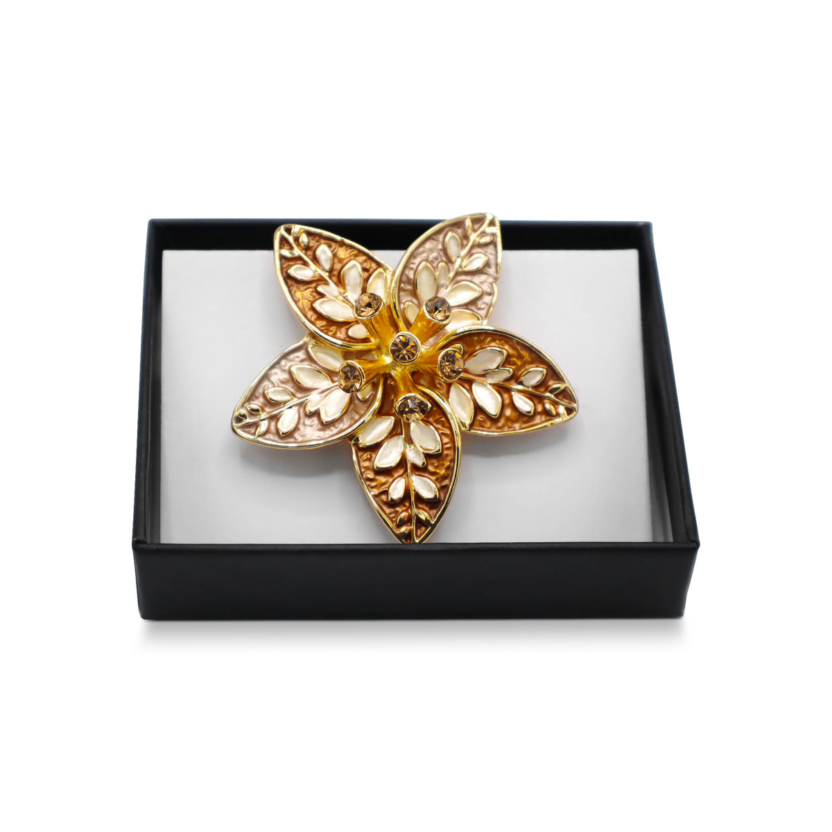 Magneet broche nr 437 fantasy goudkleurig