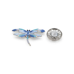 Magneet broche nr 444 fantasy zilverkleurig