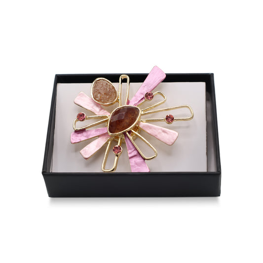 Magneet broche nr 452 fantasy goudkleurig