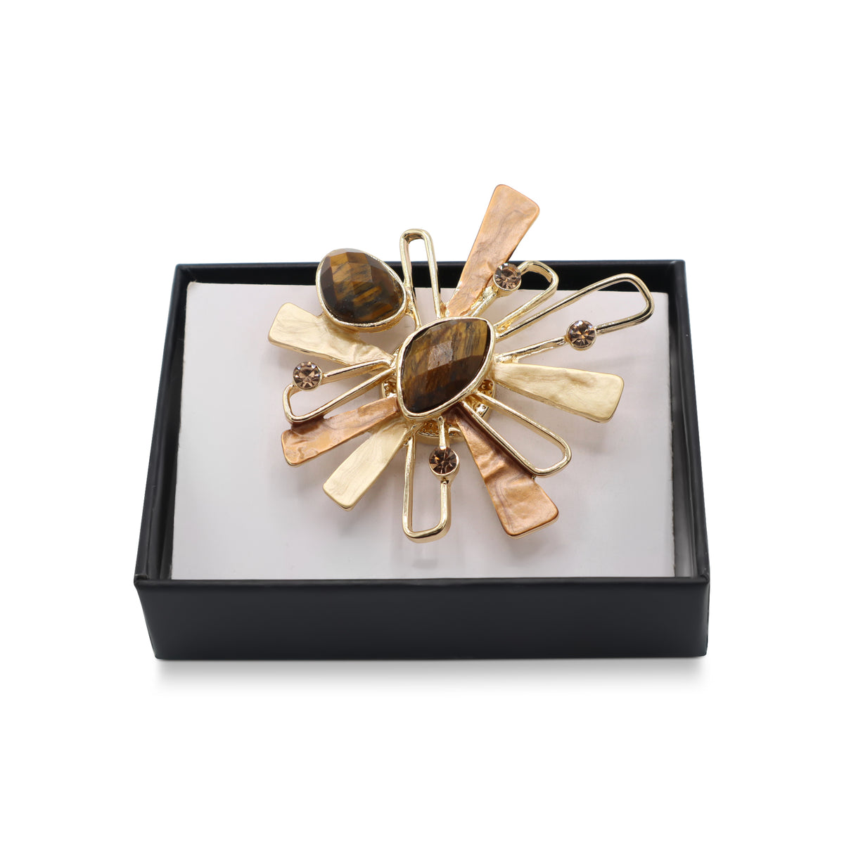 Magneet broche nr 453 fantasy goudkleurig