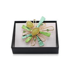 Magneet broche nr 455 fantasy goudkleurig