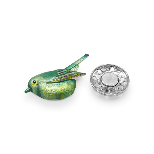 Magneet broche nr 462 fantasy zilverkleurig