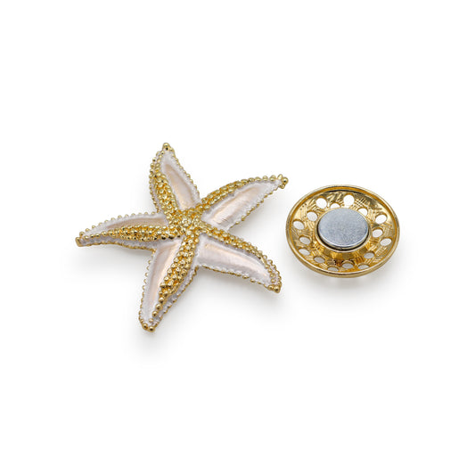 Magneet broche nr 465 fantasy goudkleurig