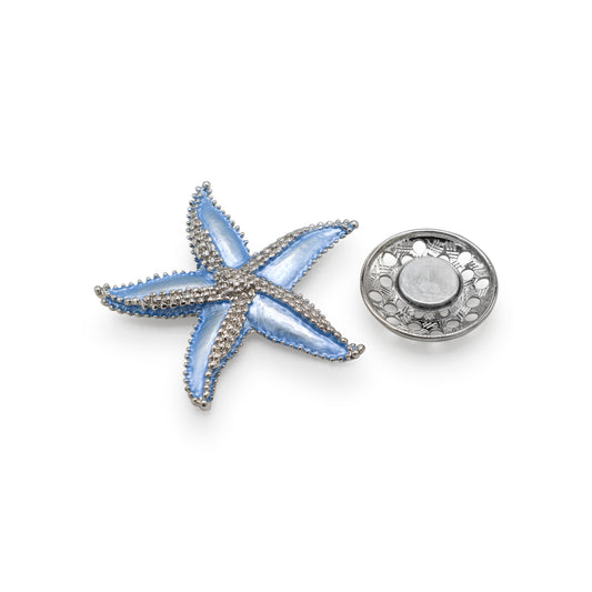 Magneet broche nr 468 fantasy zilverkleurig