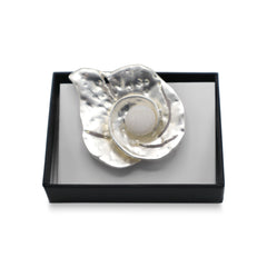 Magneet broche nr 473 fantasy zilverkleurig