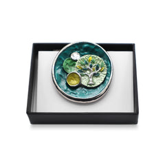Magneet broche nr 486 fantasy zilverkleurig