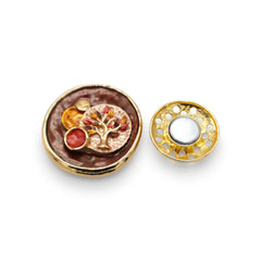 Magneet broche nr 487 fantasy goudkleurig