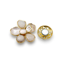 Magneet broche nr 491 fantasy goudkleurig