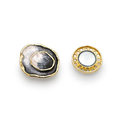 Broche magnétique n° 468, style fantaisie, couleur argentée
