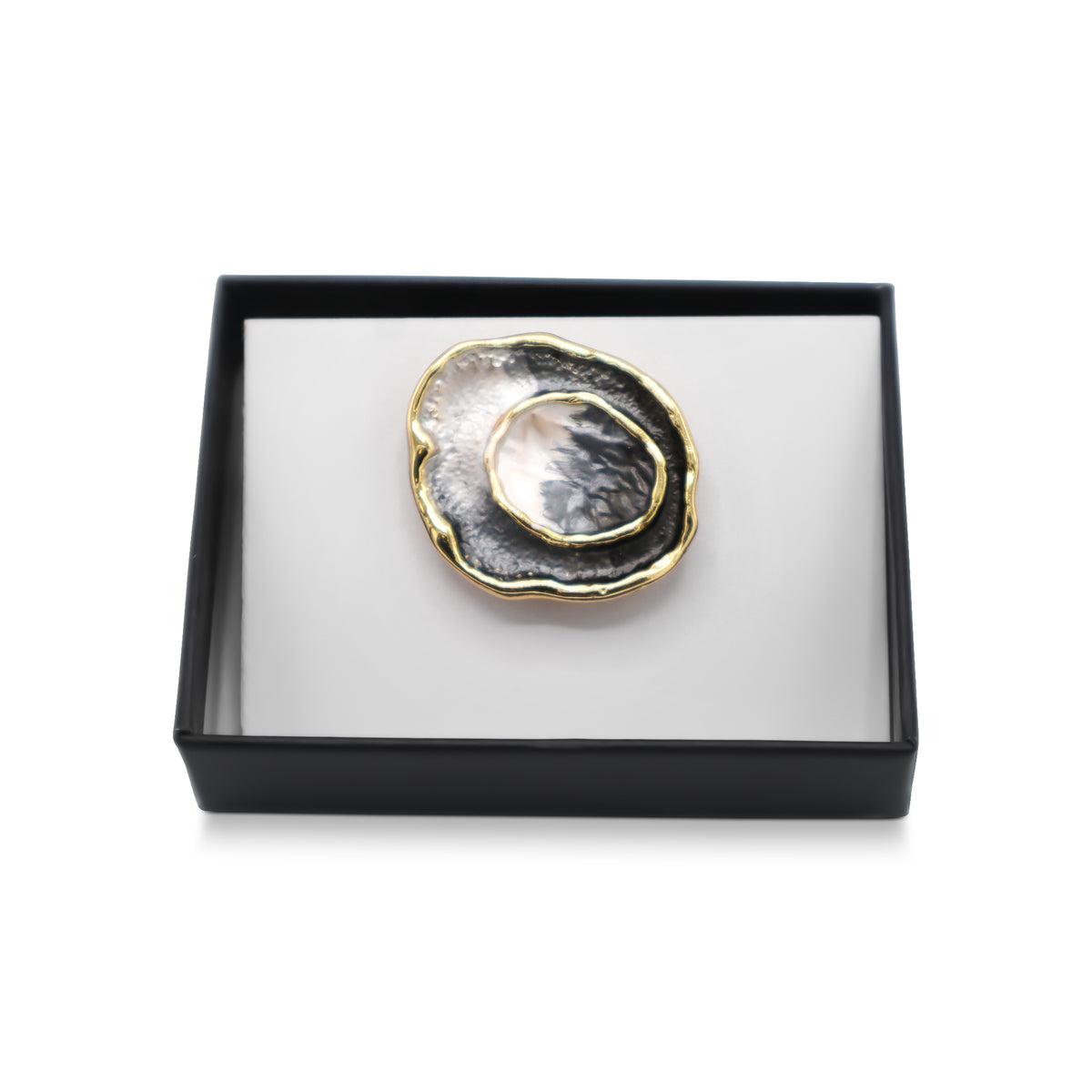 Broche magnétique n° 468, style fantaisie, couleur argentée