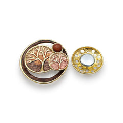 Magneet broche nr 504 fantasy goudkleurig