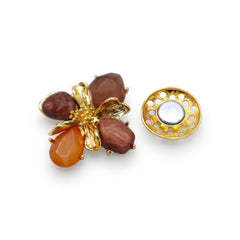 Magneet broche nr 512 fantasy goudkleurig