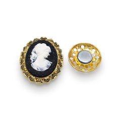 Spilla magnetica n. 468, stile fantasy, color argento