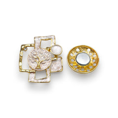 Spilla magnetica n. 468, stile fantasy, color argento