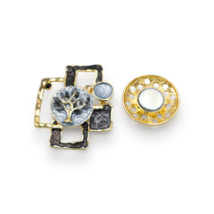 Spilla magnetica n. 468, stile fantasy, color argento