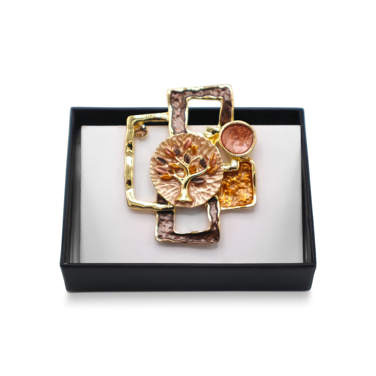 Magneet broche nr 529 fantasy goudkleurig