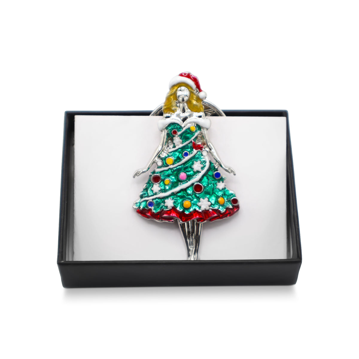 Broche magnétique n° 468, style fantaisie, couleur argentée