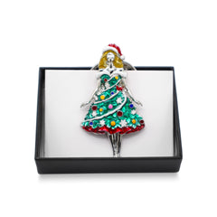 Broche magnétique n° 468, style fantaisie, couleur argentée