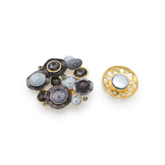 Magneet broche nr 540 fantasy goudkleurig