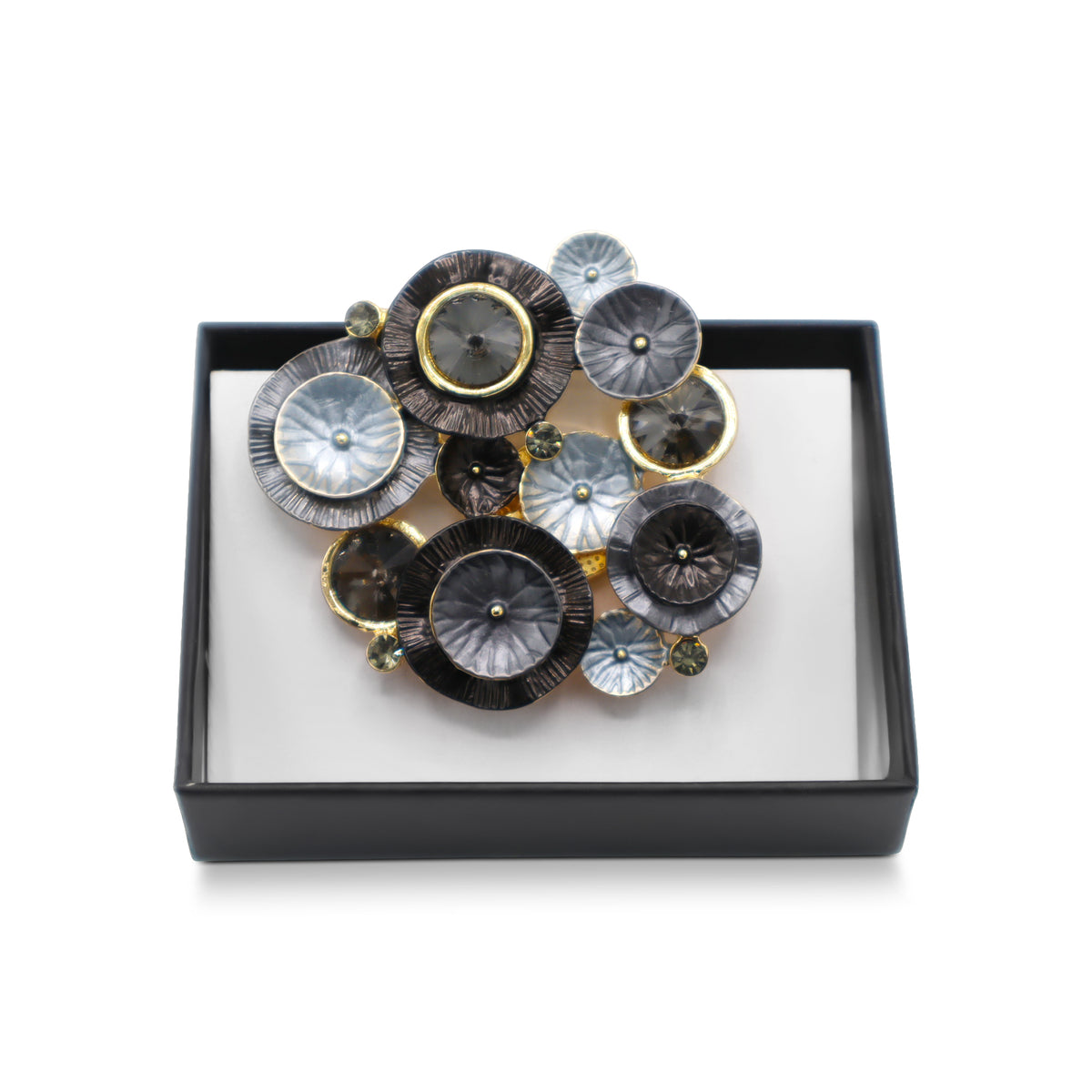 Magneet broche nr 540 fantasy goudkleurig