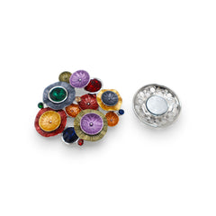 Spilla magnetica n. 468, stile fantasy, color argento