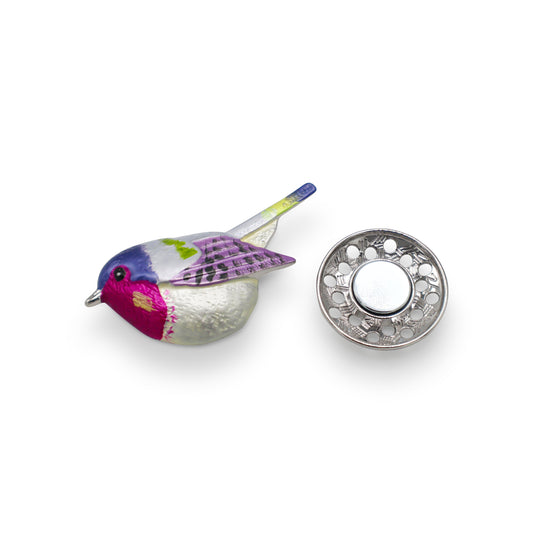 Spilla magnetica n. 468, stile fantasy, color argento