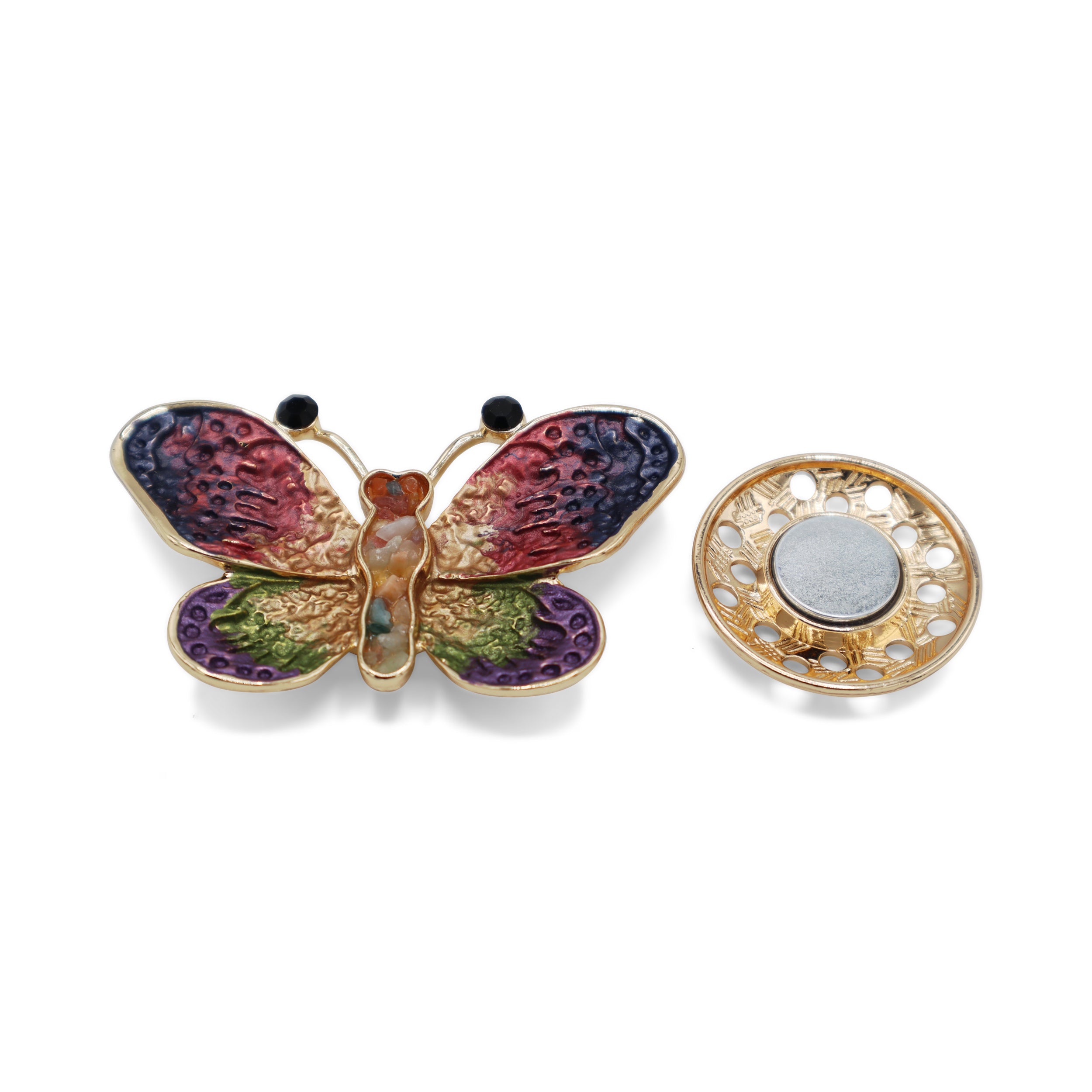 Magneet broche nr 56 fantasy goudkleurig