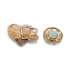 Magneet broche nr 60 fantasy goudkleurig