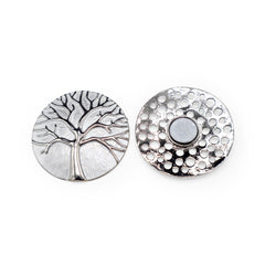 Magneet broche nr 193 fantasy zilverkleurig