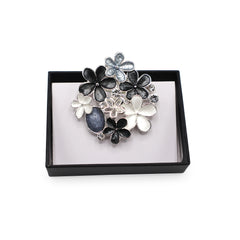 Magneet broche nr 232 fantasy zilverkleurig