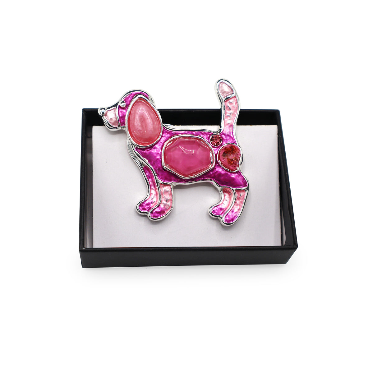  Magnetbrosche Nr. 253  Fantasie Silberfarben