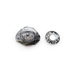  Magnetbrosche Nr. 254  Fantasie Silberfarben