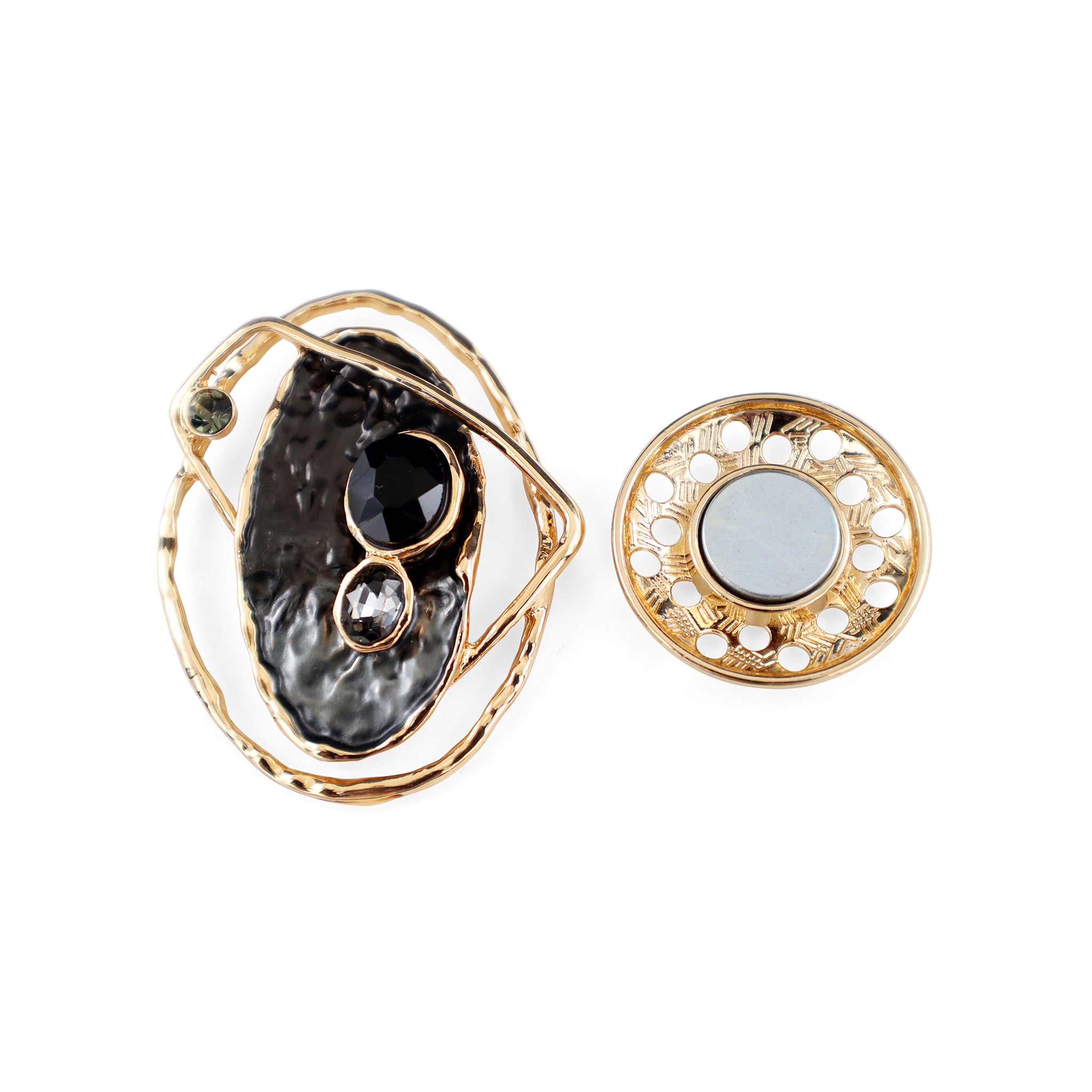 Magneet broche nr 198 fantasy goudkleurig