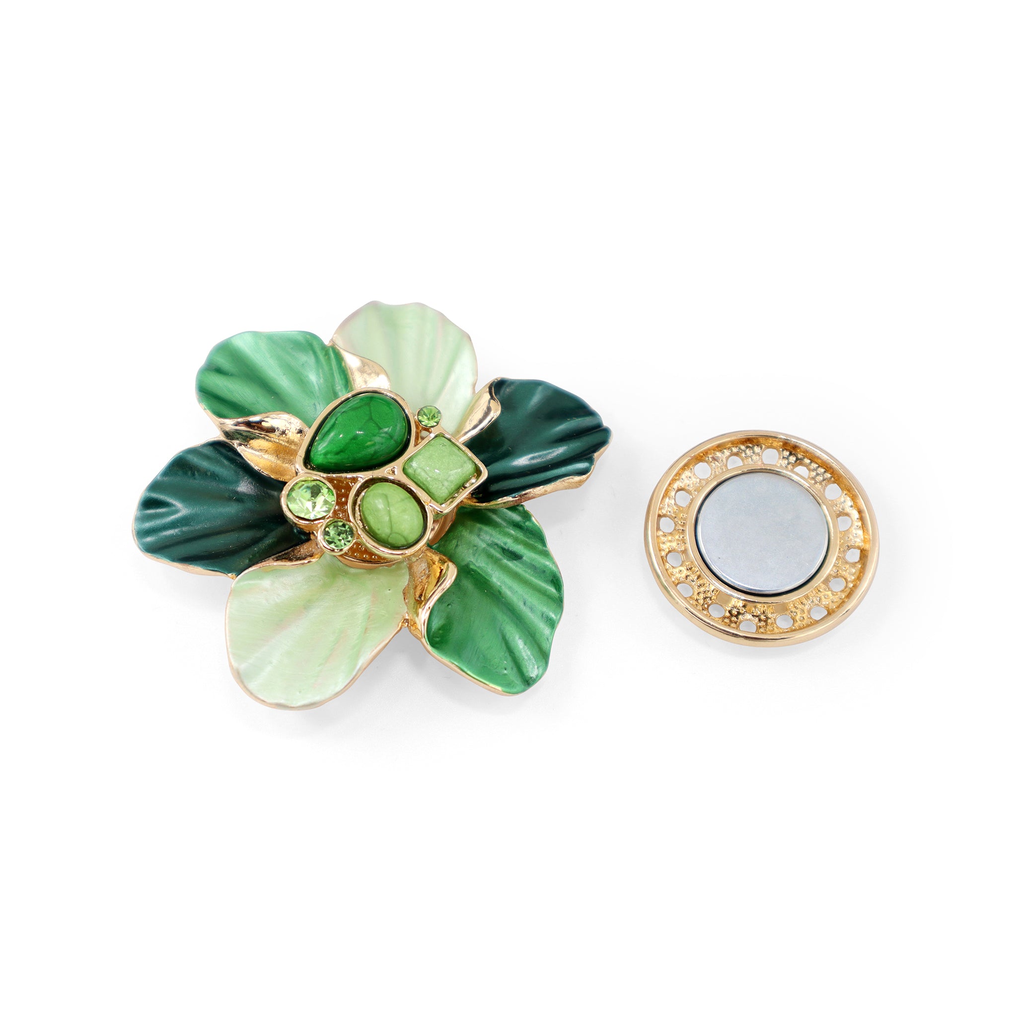 Magneet broche nr 203 fantasy goudkleurig