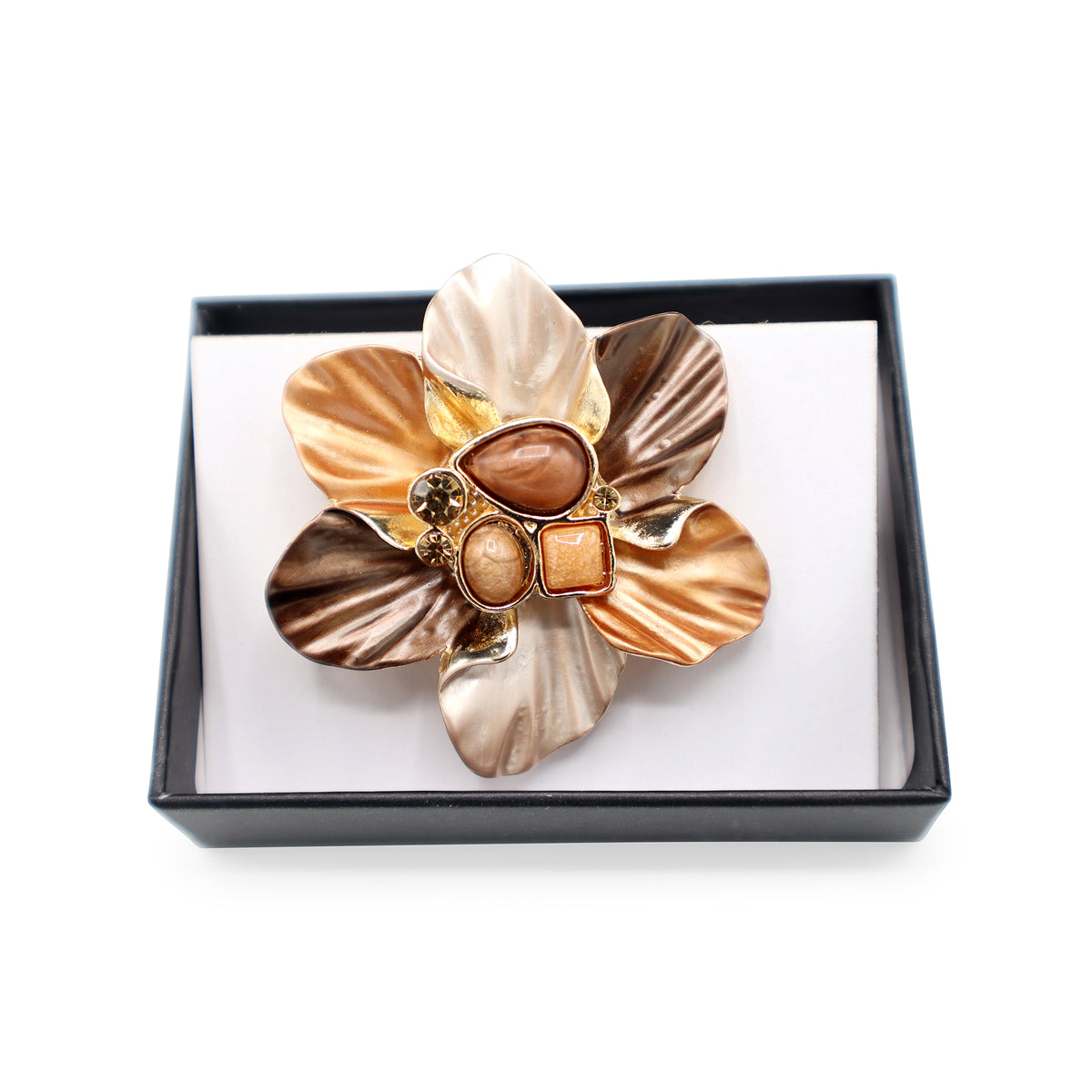 Magneet broche nr 204 fantasy goudkleurig
