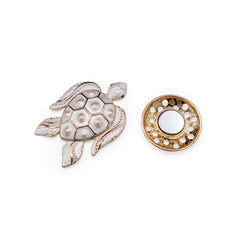 Magneet broche nr 208 fantasy goudkleurig